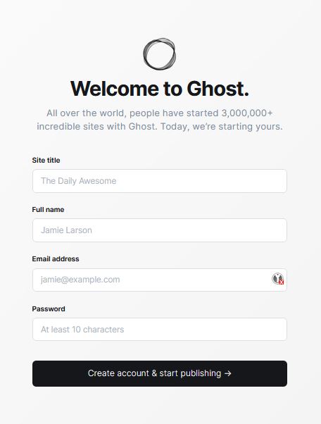 Ghost Login UI